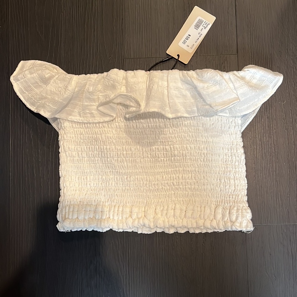 NWT white off the shoulder bandeau  top